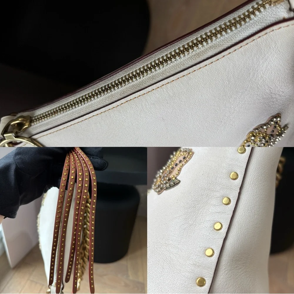 COACH Duffle 12 Bag With Rose Applique